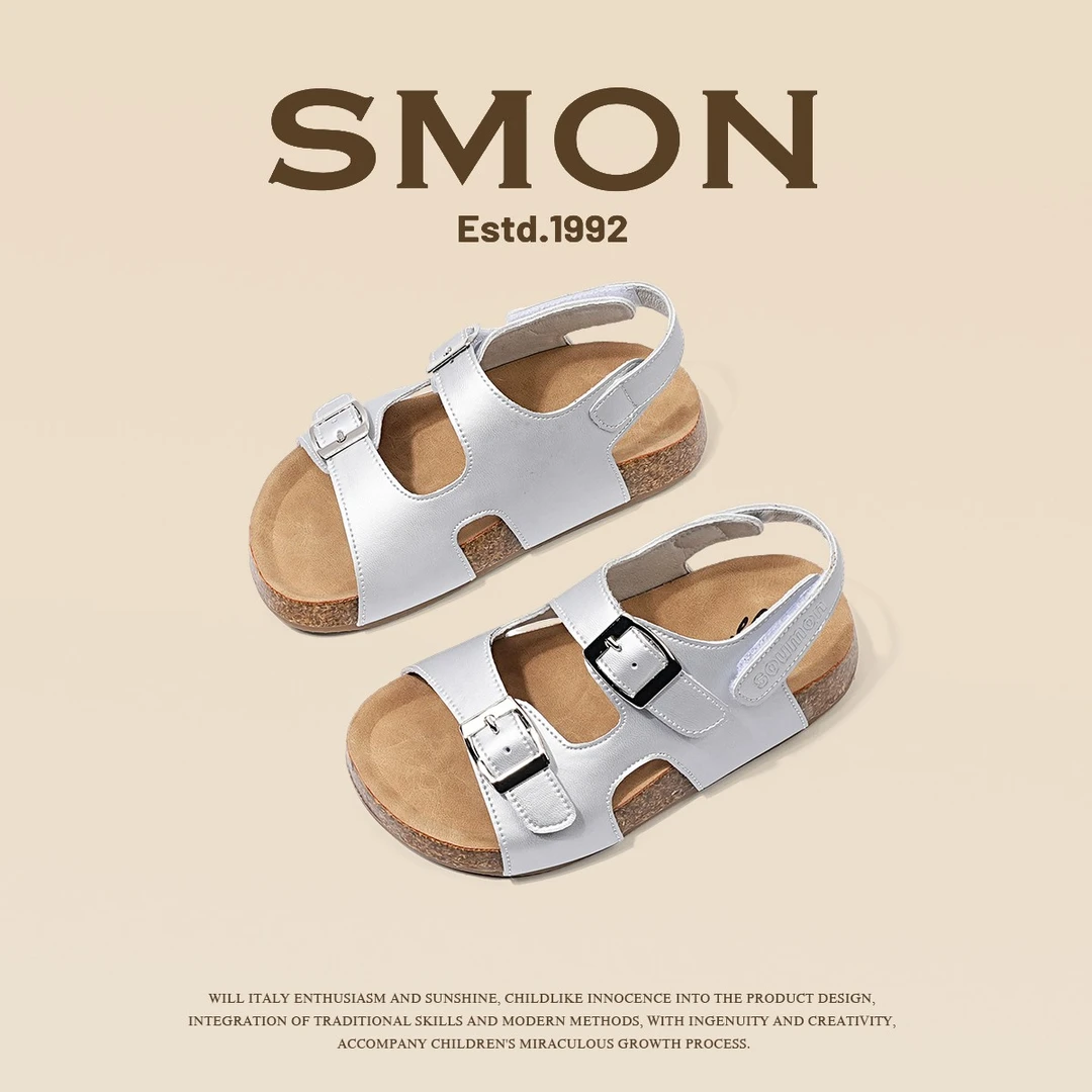 书萌男童勃肯凉鞋夏季新款宝宝鞋防滑露趾儿童沙滩鞋小童韩版鞋子