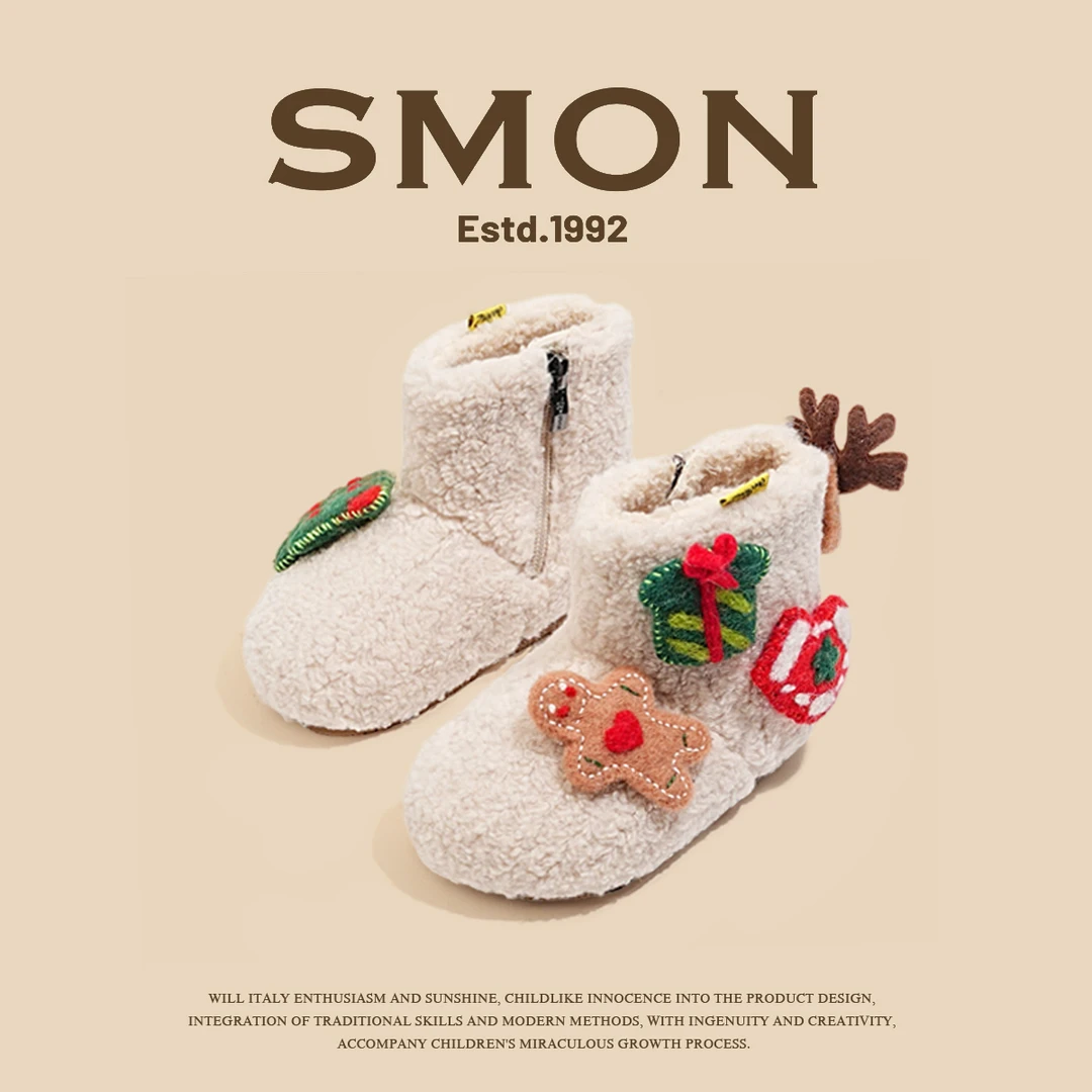 清仓棉鞋2025秋冬新款儿童毛毛鞋宝宝保暖鞋加绒加厚女小童公主鞋