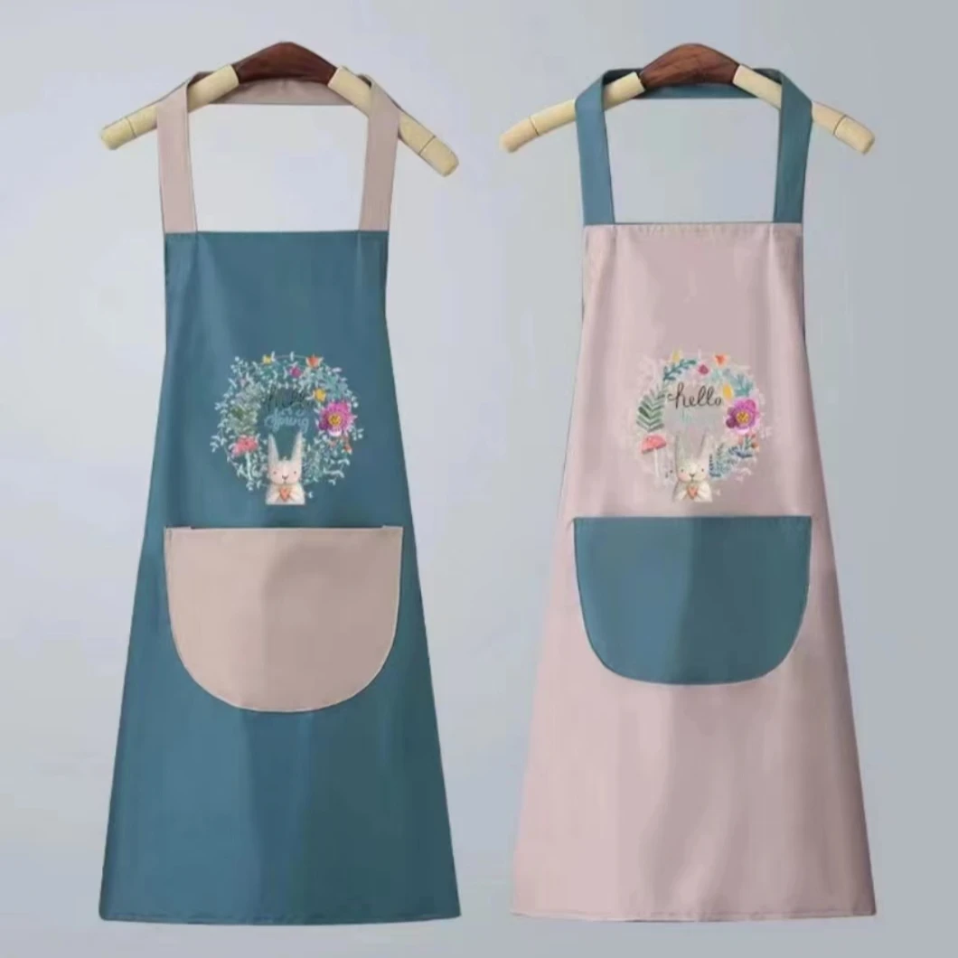 【福利】新款家用厨房时尚女围裙纯色防水防油围裙