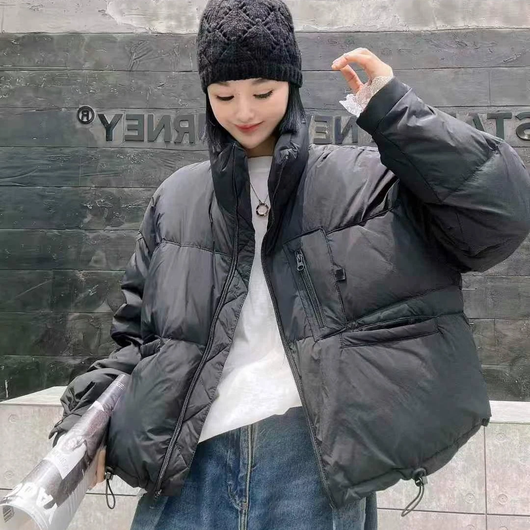 miss正品冬季连帽加厚鸭绒休闲连帽拼色羽绒服派克服保暖外套9503