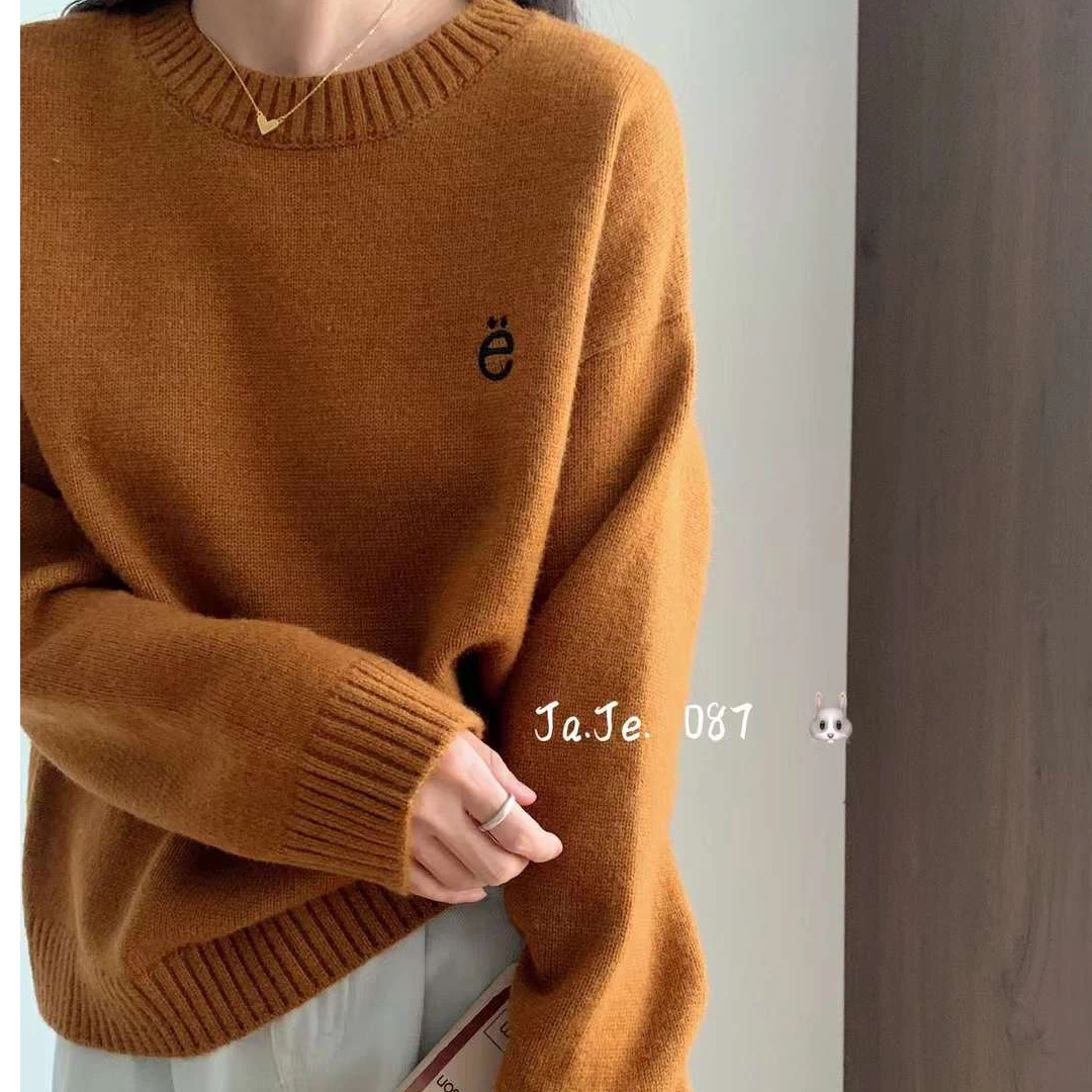 韩版新款慵懒风时尚宽松百搭加厚毛衣打底衫女显瘦087