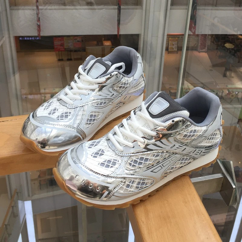 王一博同款银色厚底老爹鞋女款春2025新款时尚百搭跑步休闲女鞋
