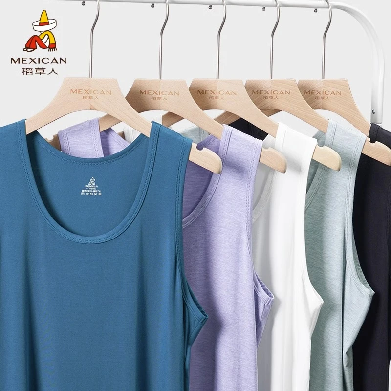 稻草人男士莫代尔打底穿紧身运动汗衫吸汗透气宽松跨栏背心263002