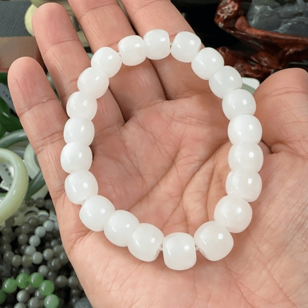 【闪购商品】和田玉手串未镶嵌源*黑卡10