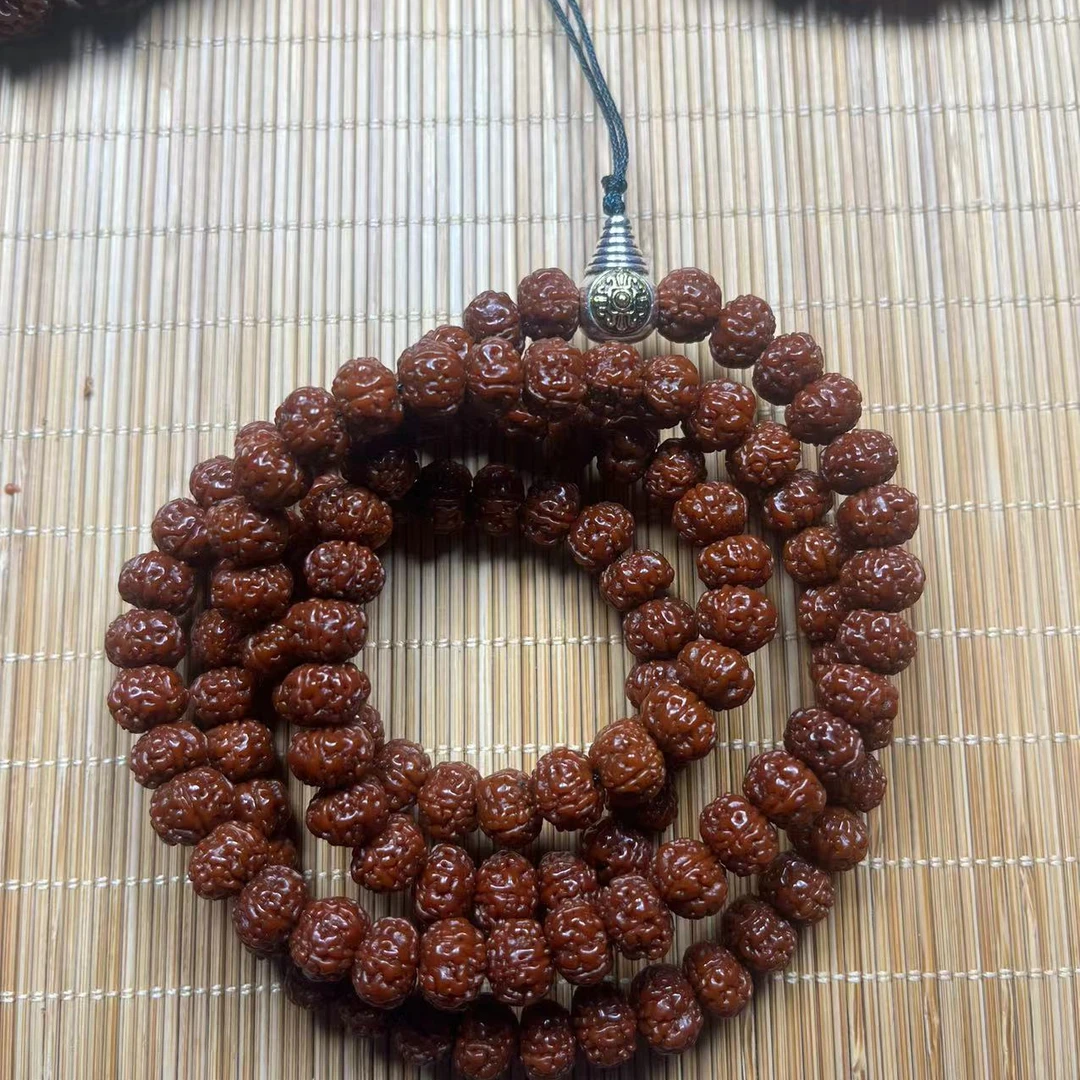 金刚菩提108颗矮庄爆肉小金刚南瓜庄10mm108颗长串脖挂