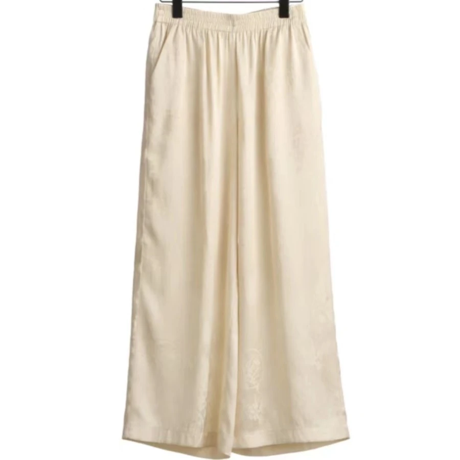 7020款春暖花开时尚提花女士阔腿裤