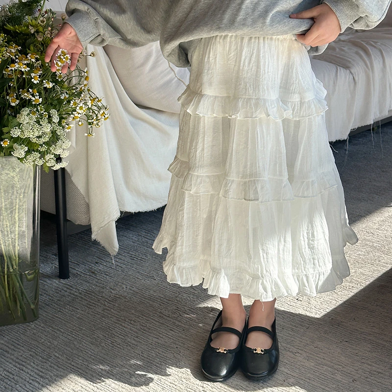 【入场券】云夕女童氛围感半身裙女宝中长款蛋糕半身裙 24S110