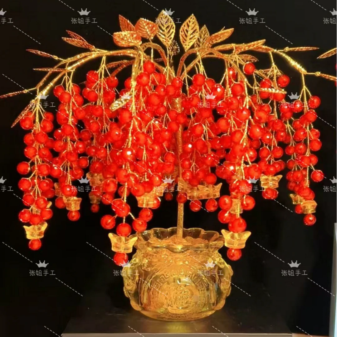 【年宵花】水晶摇钱树（切面珠） DIY材料包