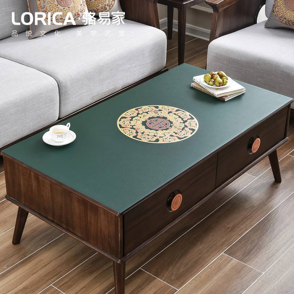 骆易家【如意云】茶几桌垫中式餐桌布防水防油免洗盖布硅胶皮革台布