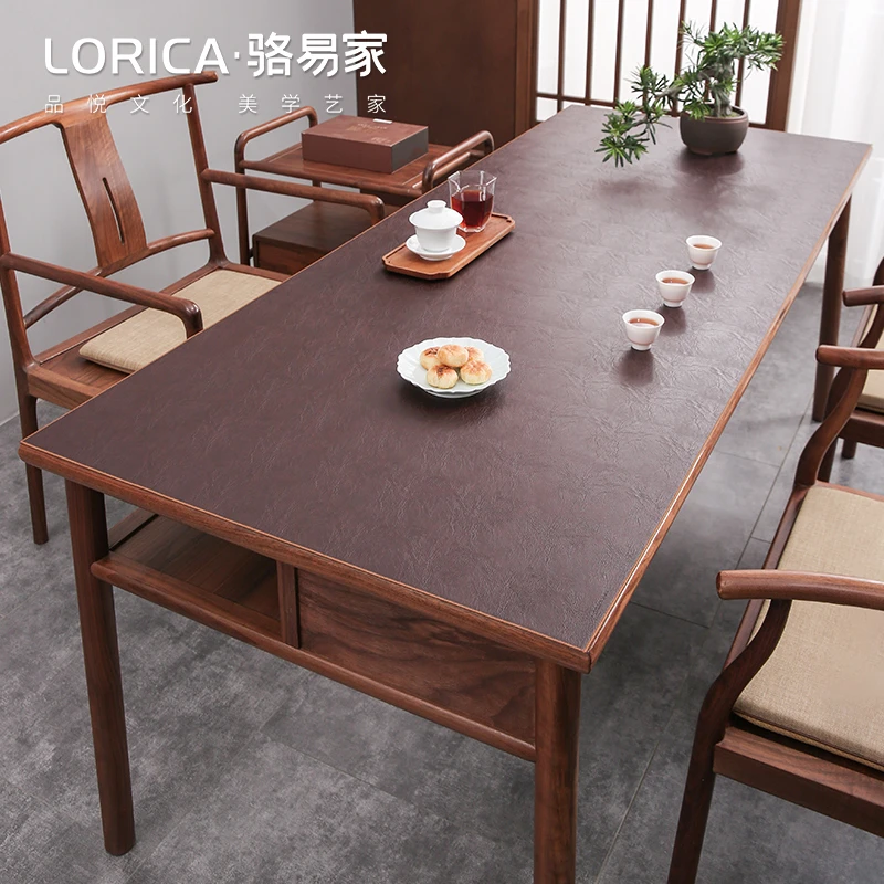 骆易家【陌野】皮革茶桌垫新中式防水桌布垫子禅意桌面保护垫可定制