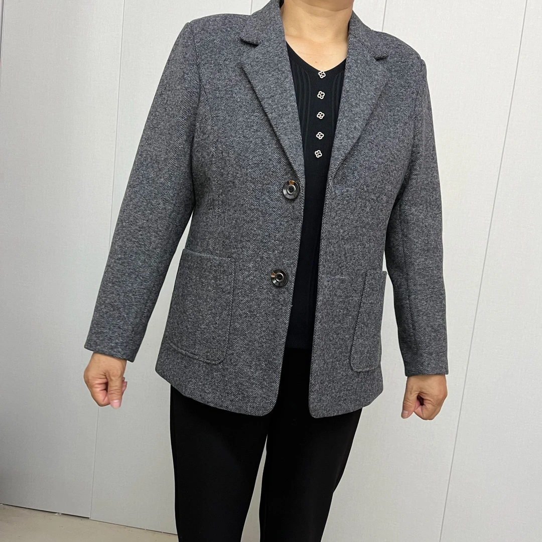 2025年新款兔毛西装外套