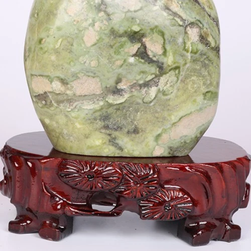 b516b-1椭圆形32.5-20实木奇石底座石头花瓶花盆瓷器木底座托子