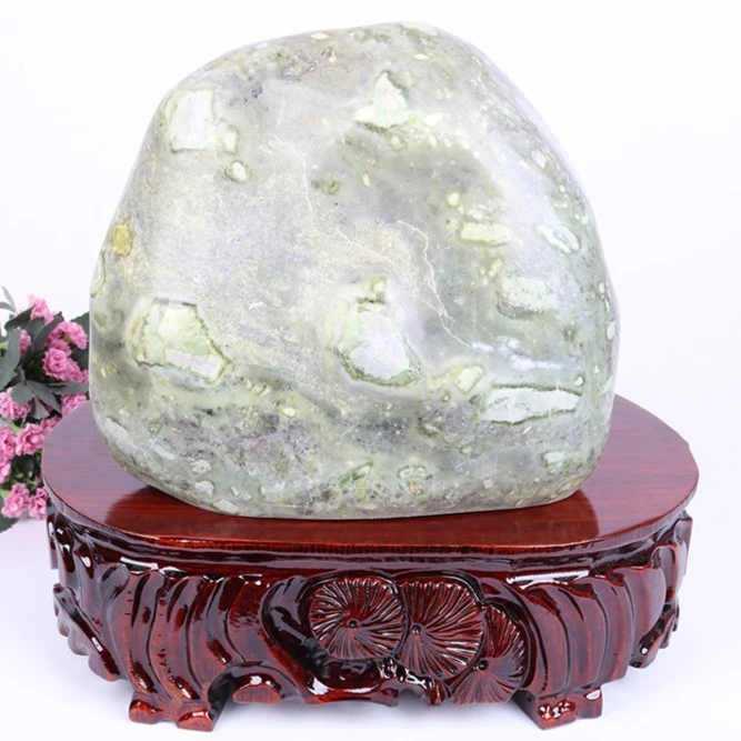 a708-45-25长方椭圆雕花实木奇石底座可挖槽石头花瓶花盆木底座