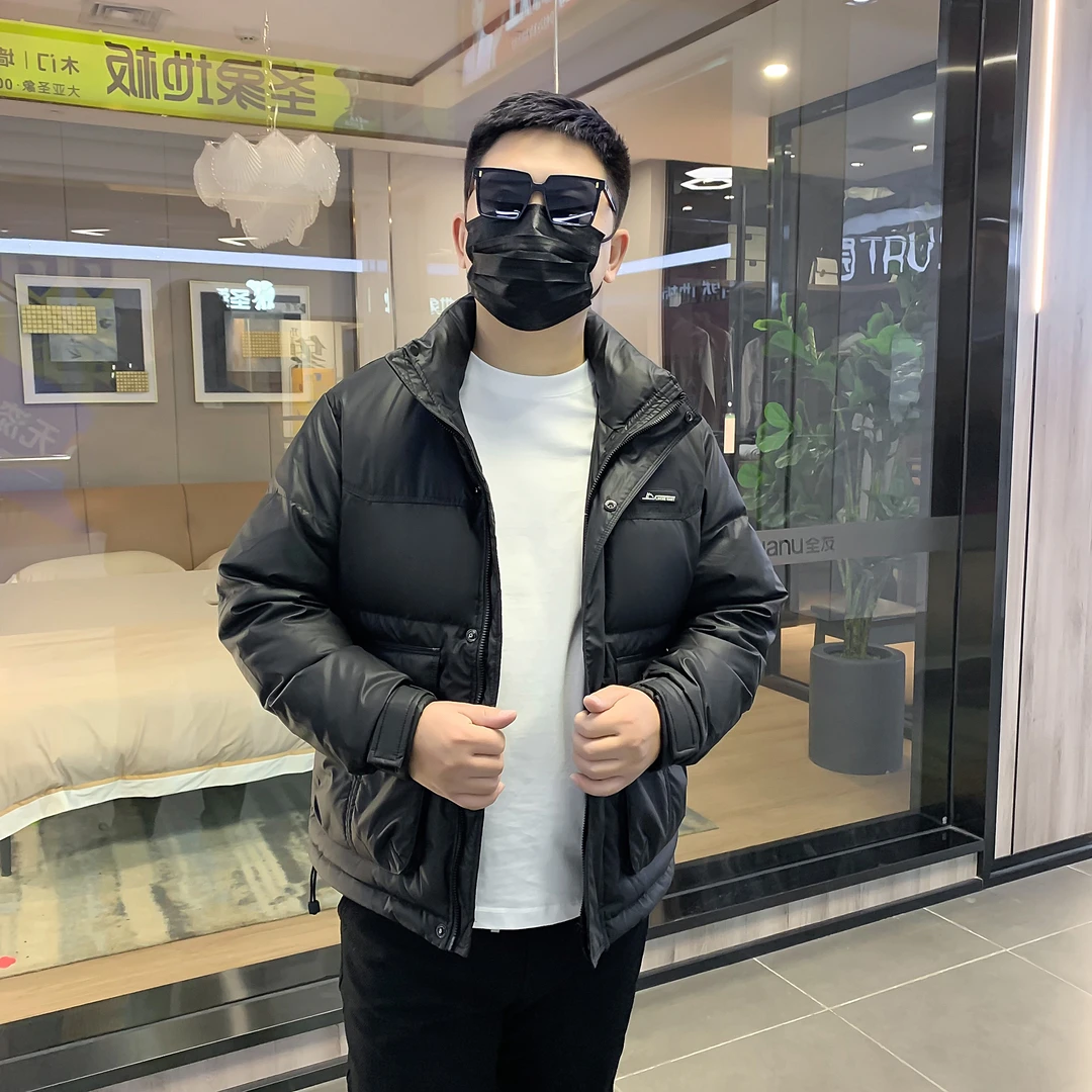 冬季2023新款高端男生羽绒服休闲立领百搭时尚潮流