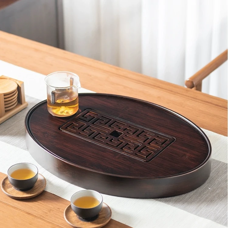 干泡台轻奢中式沥水圆形干泡盘茶托茶盘
