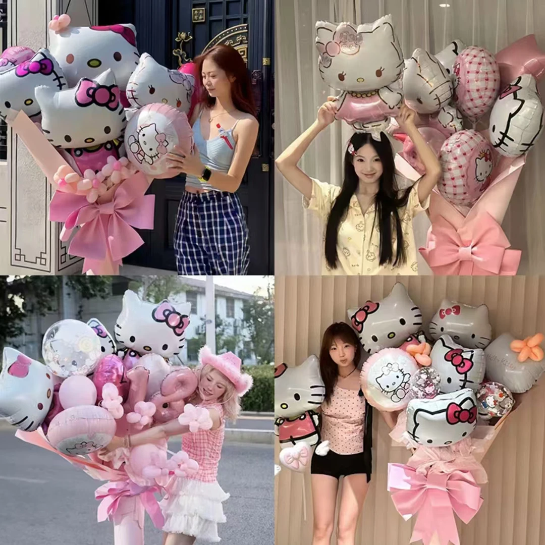 【可顺丰】hellokitty特大气球花束材料包送女友生日礼物满满少女心
