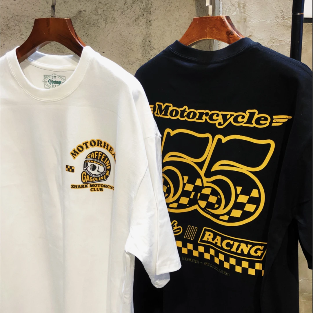 【55号机车】55's Vintage重磅原创摩托机车T恤 男女同款穿搭
