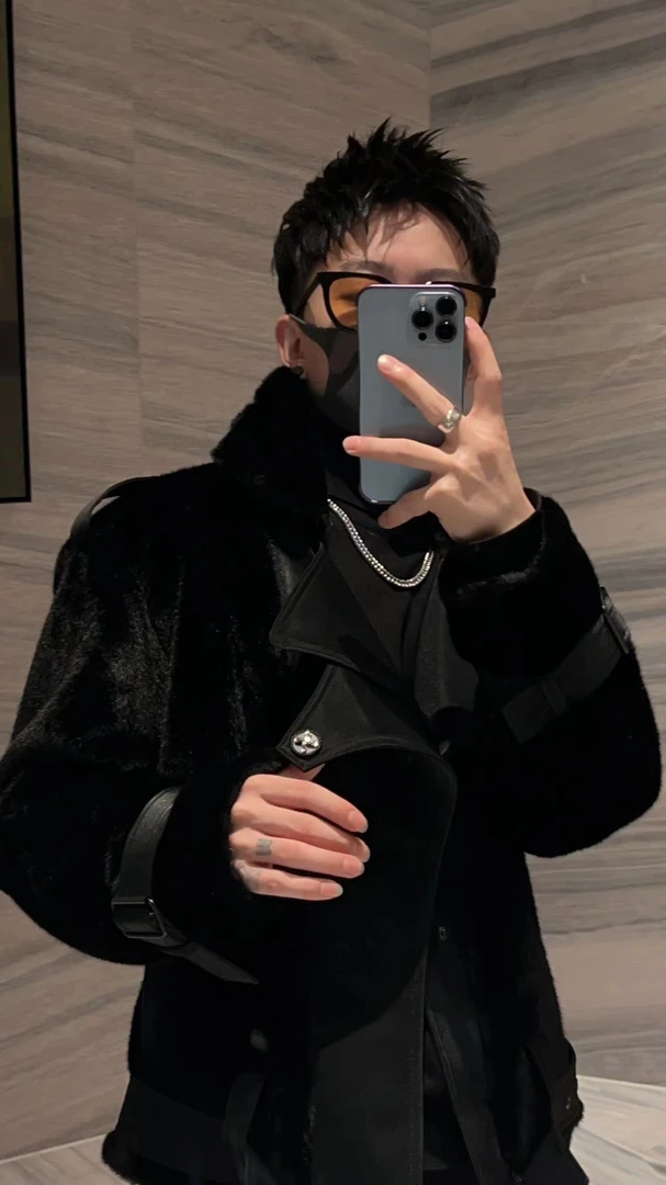 CY【CHAOYE】潮牌新品防水貂拼接短款设计潮流休闲加厚男款翻领外套