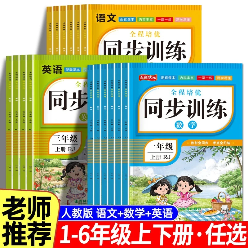 【1-6年级上册+下册】全程培优一二三四五六年级人教版教材同步训练