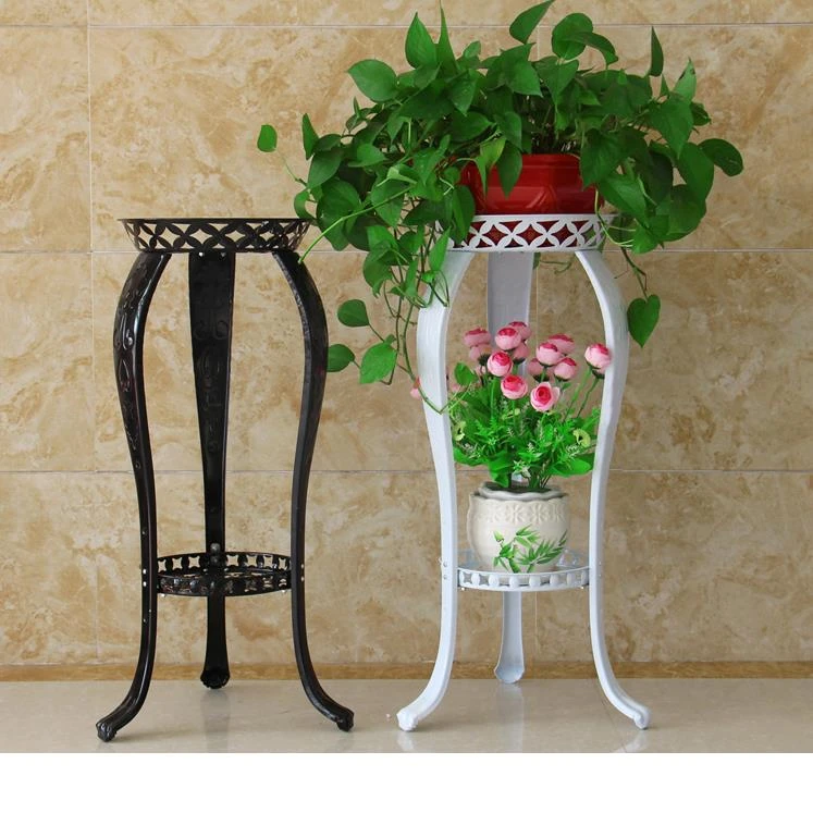 绿萝花架高款放花盆的花架子单个落地式铁艺室内家用客厅欧式创意