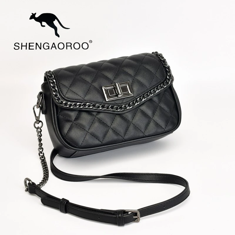 SHENGAOROO-新款2025小众设计百搭质感简约肩包斜跨女包小方包