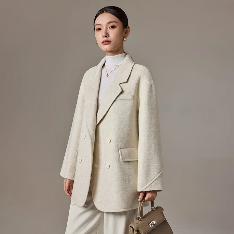 双面呢大衣100%绵羊毛高端大衣K3511