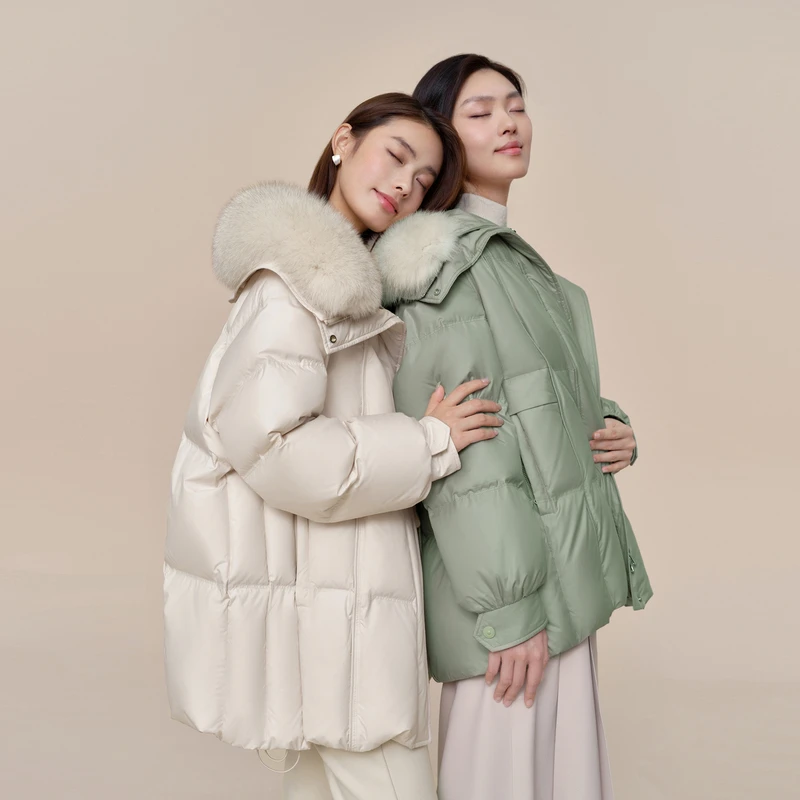 波司登2024新款冬季保暖女都市休闲中长款羽绒服B40145186