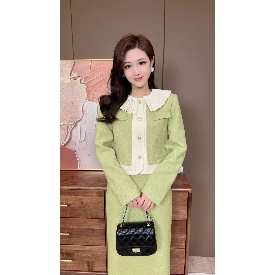 【贝琳娜儿】2023春新款女装网红小香风套装洋气女