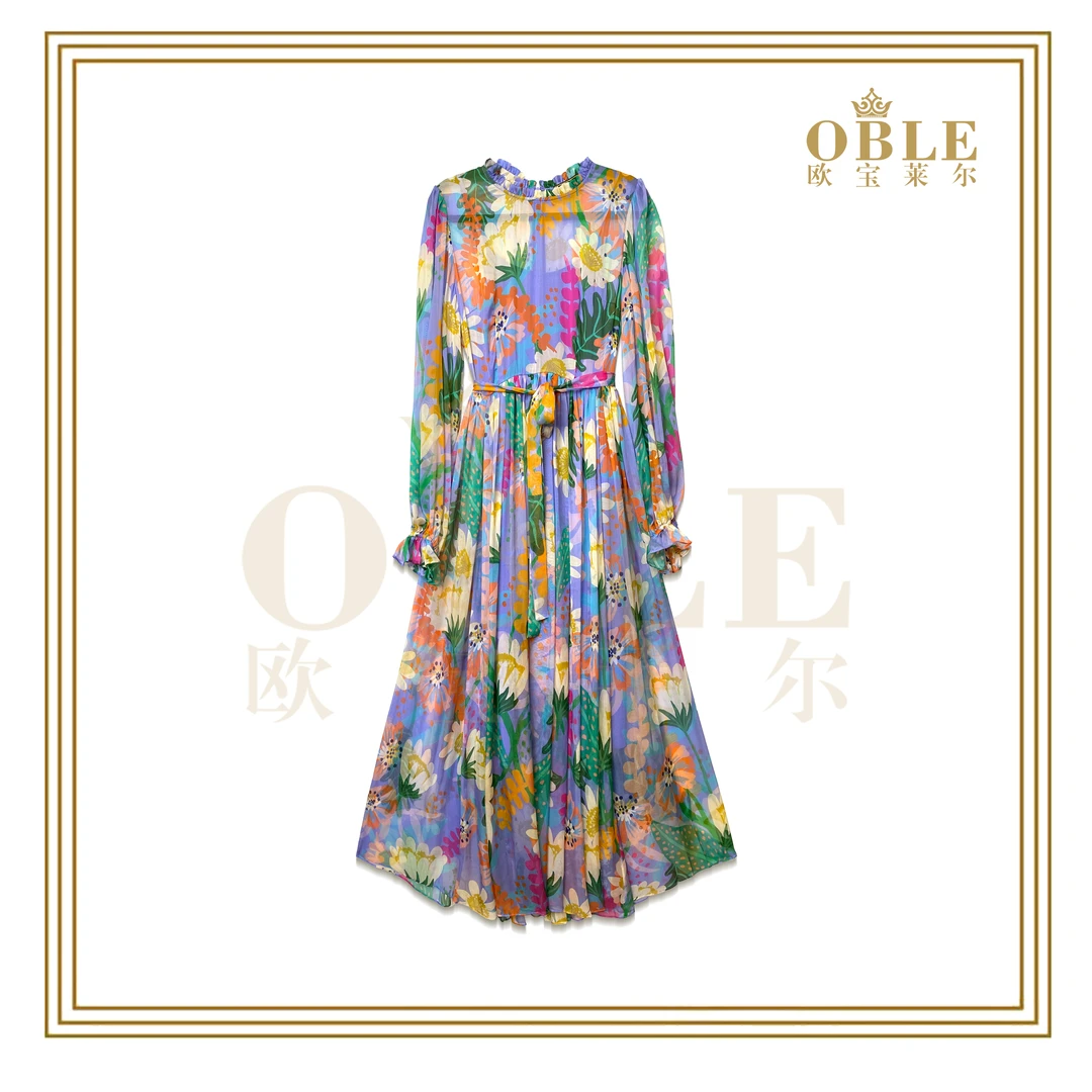 【欧宝莱尔】OBLE   欧宝莱尔 新款 真丝连衣裙OJ-2128