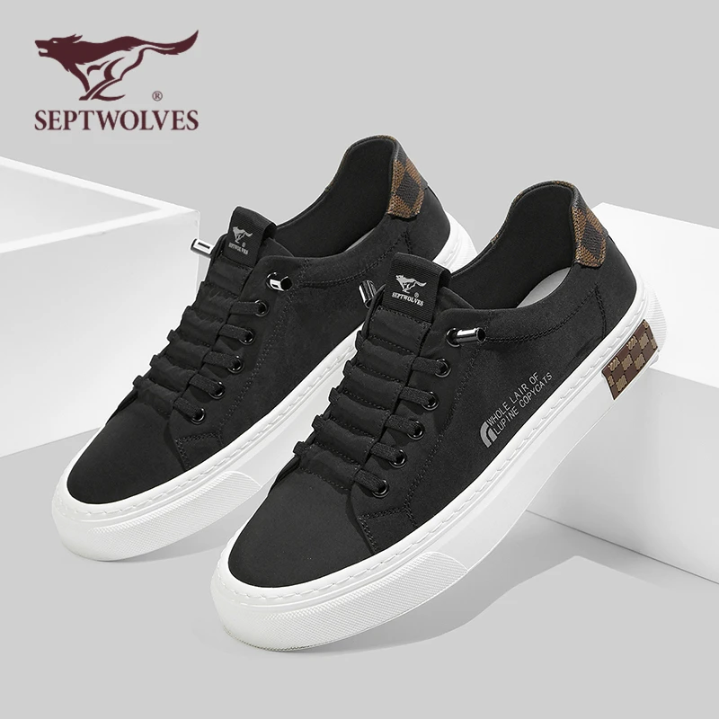 七匹狼男鞋春季新款帆布鞋男士休闲鞋透气薄款乐福鞋一脚蹬鞋0116