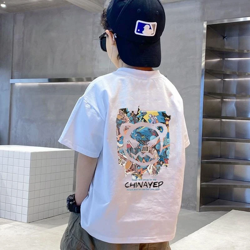 【纯棉】短袖2024新款夏装韩版男童t恤宝宝潮牌儿童男男孩夏款半袖A