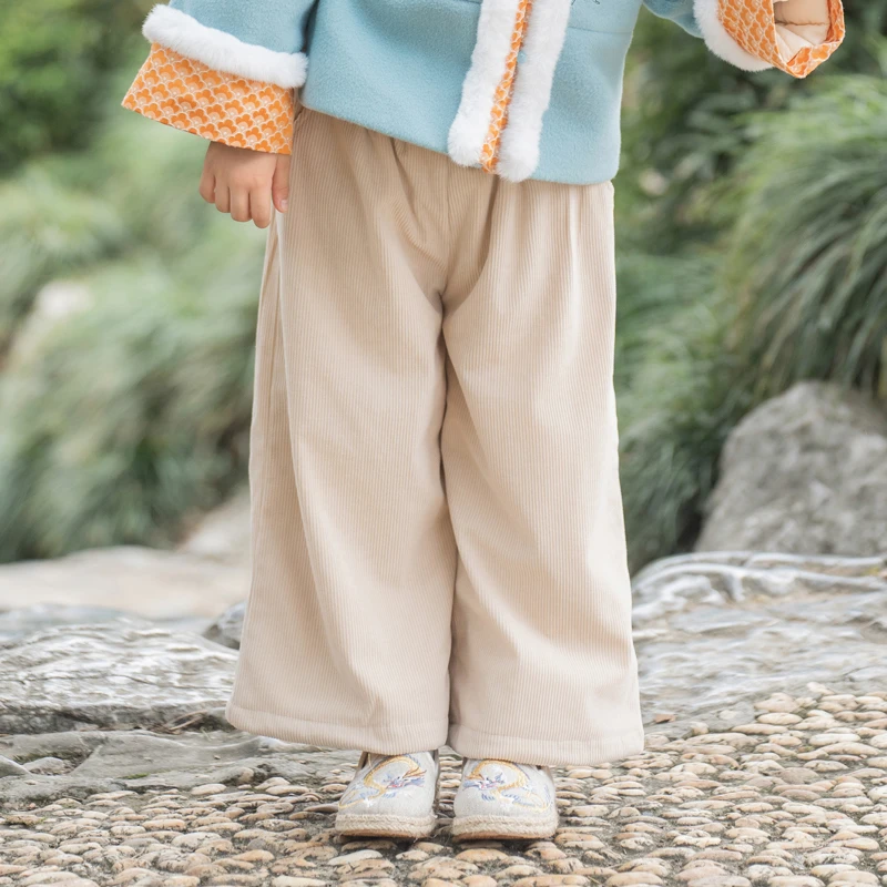 【裤子】男童冬款加绒加厚裤子儿童长款古风百搭灯笼裤唐装