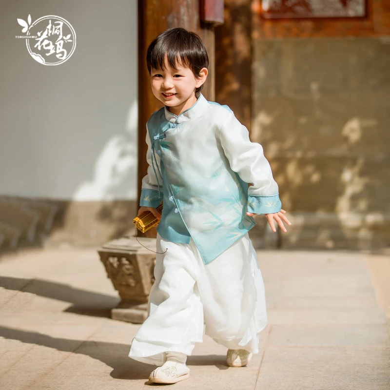 桐花坞【洛竹】拼手速男童改良汉服新款儿童中国风少爷国学古风唐装