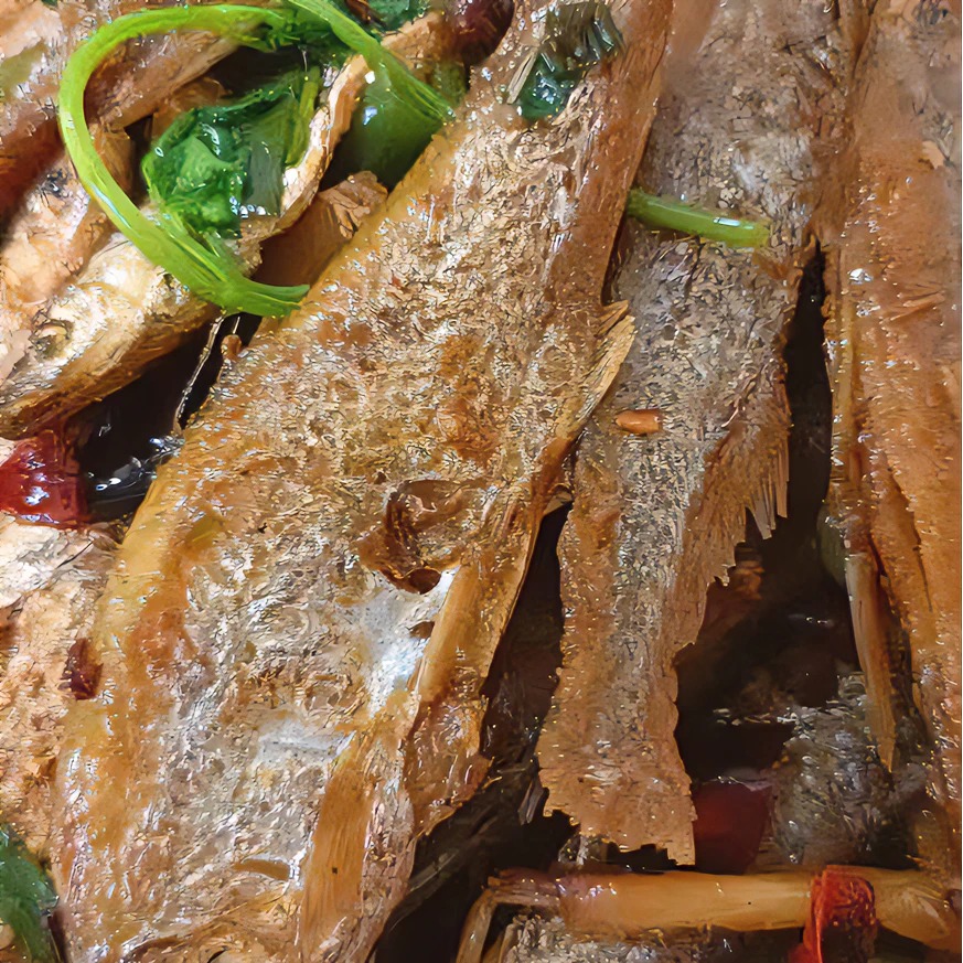 京东包邮炕煎南湾湖大白鱼条1斤约20条（送腌糖蒜）小时候的味道