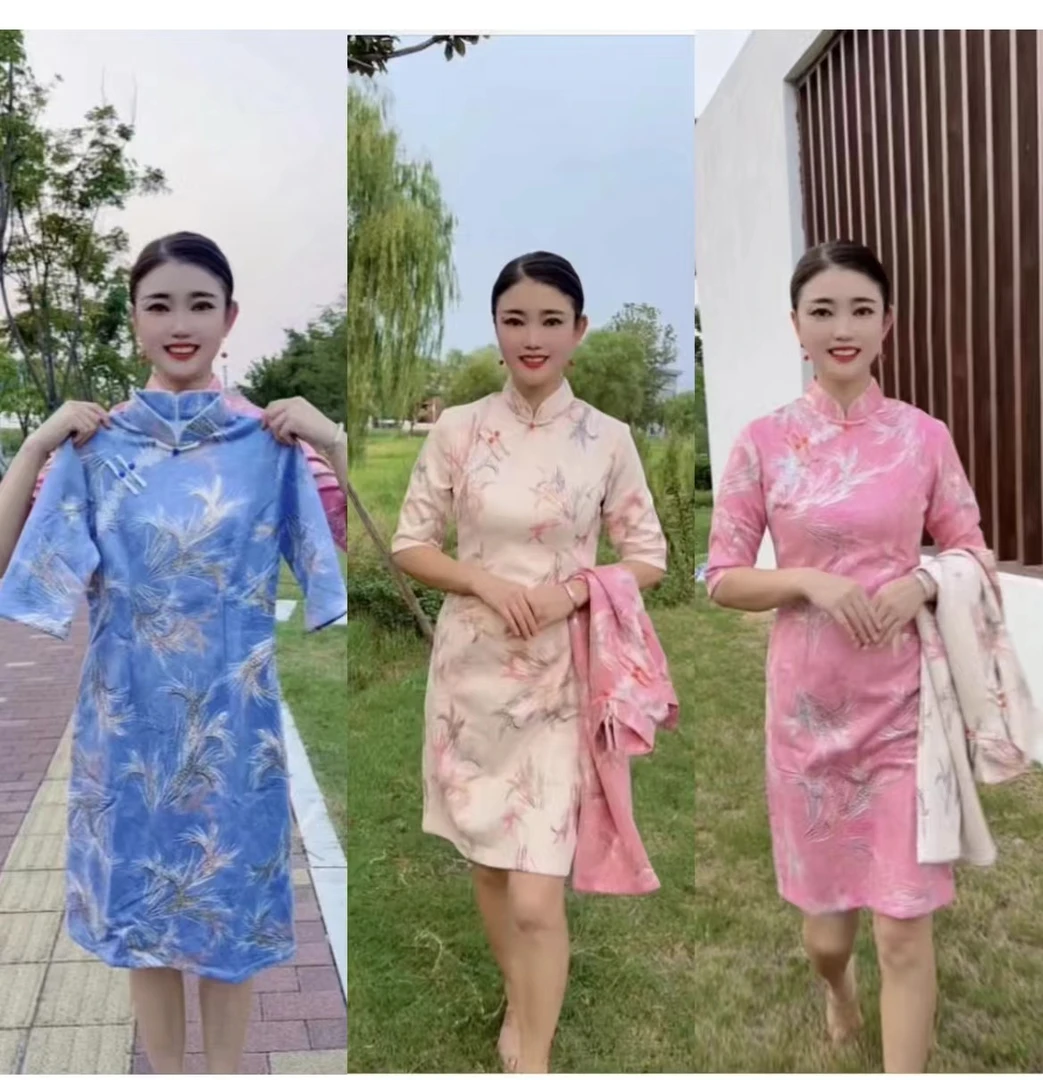 #L麦穗-时尚改良版遮肉显瘦修身气质旗袍