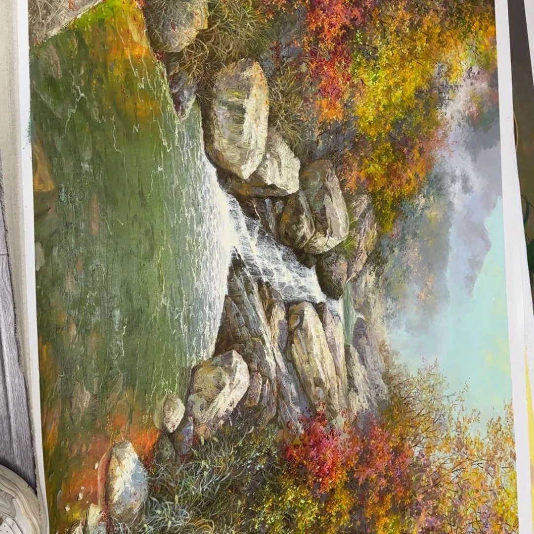 书法油画作品展的朋友们都