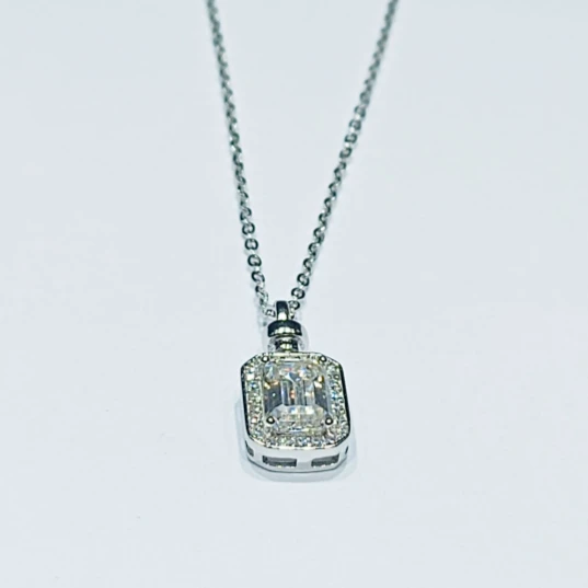 奢米欧 SHMOY 吊坠925银莫桑石 【大奇专享】香水瓶吊坠1ct MSD130