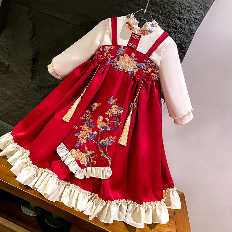 女童汉服春秋中国风2025新款儿童装超仙古装春季小女孩古风裙子夏