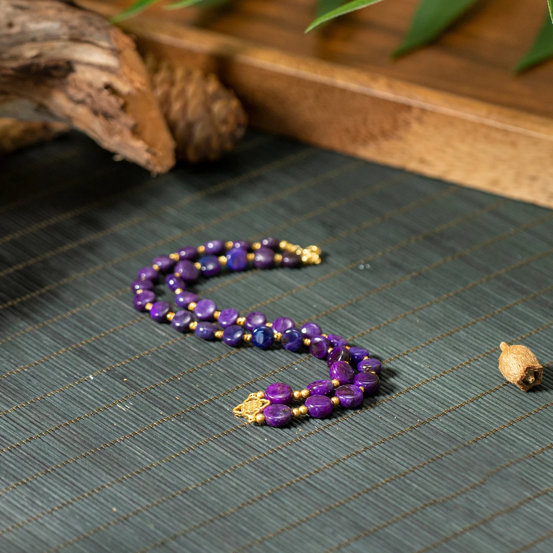 世间臻宝-18K金舒俱来苏纪石圆饼万能链/多样性发/B129/