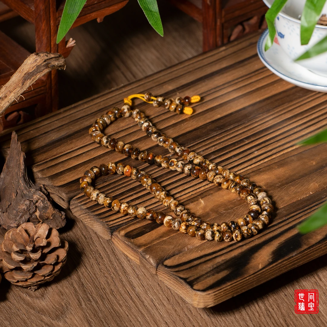 世间臻宝-抚顺干白花多圈手串/6mm/多样性发/P2439