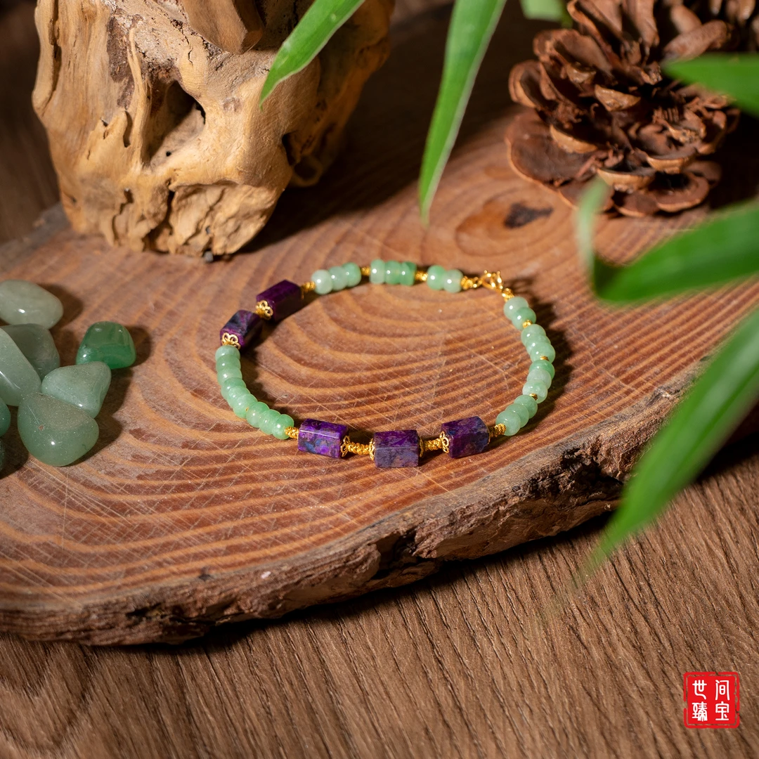 溪竹丨18K金油画舒俱来魔方设计款手链/5mm+-/多样性发/P1756