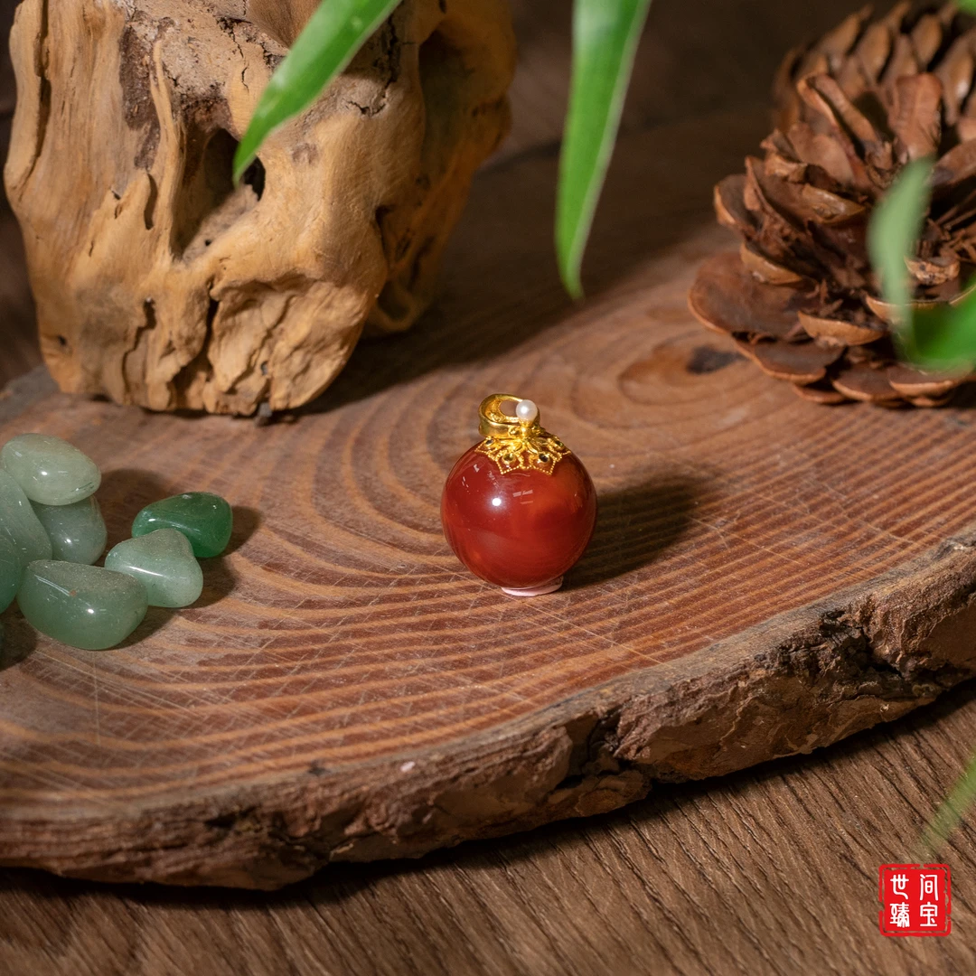 高阶瓦西南红大圆珠吊坠/多样性发/P1748/J