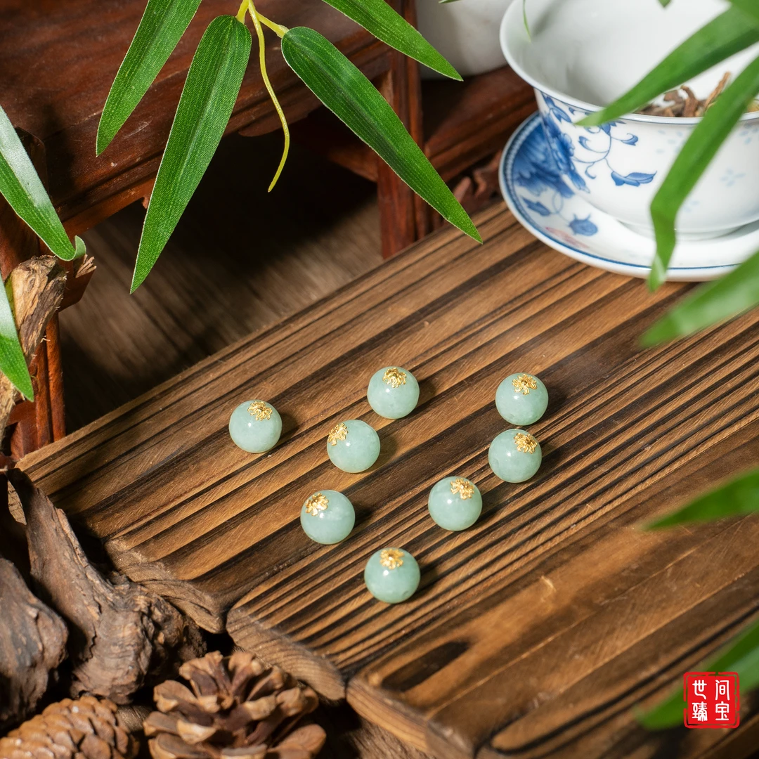 翡翠九尾狐单珠/12mm+/多样性发/发一个/P2602/18/孤