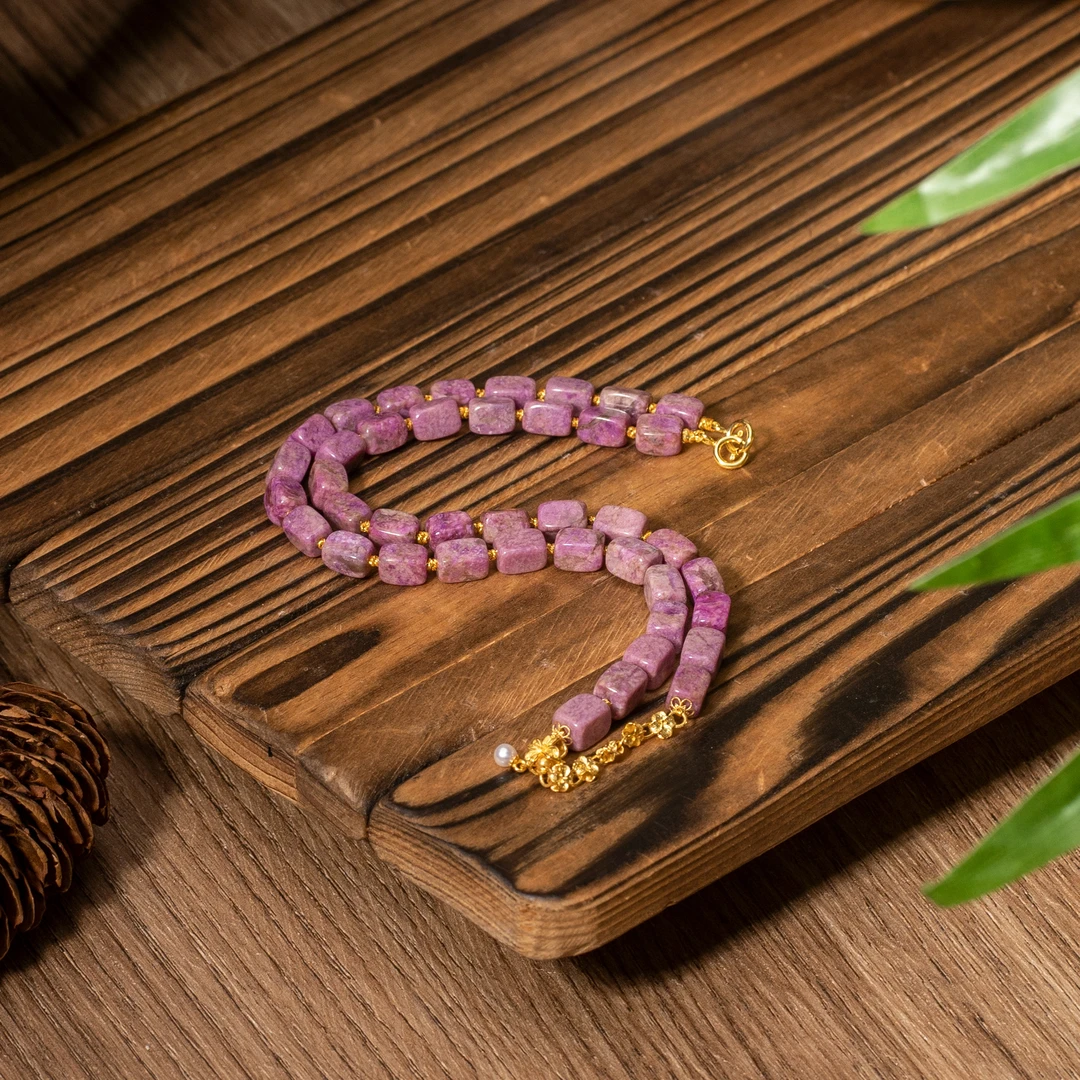 世间臻宝-酥香|18K金樱花红老料舒俱来4mm项链/40CM/多样性/P2157