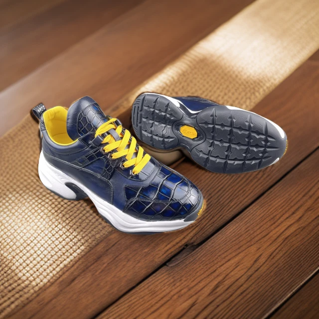 戎鳄2024新款男鞋轻奢时尚男士潮鞋厚底鳄鱼皮百搭老爹鞋