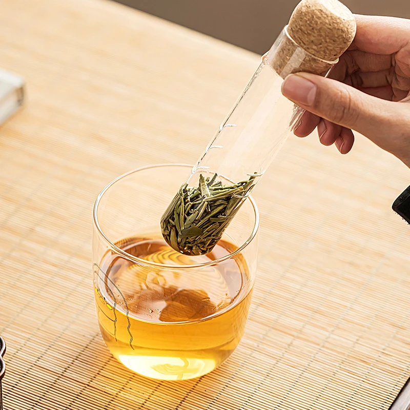 煌山创意玻璃试管茶漏家用办公室简约懒人泡茶神器网红精细密茶滤
