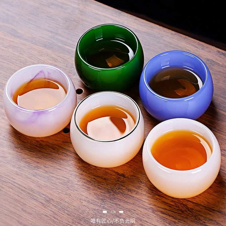 煌山茶具琉璃茶杯家用创意个性潮流功夫茶主人杯品茗杯手工大号