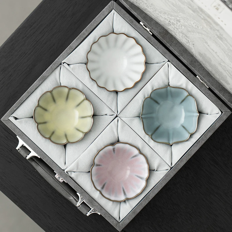 煌山宋蕴高端汝窑主人杯礼盒装家用大师茶杯茶盏送母亲女朋友礼品