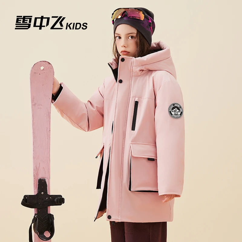 雪中飞秋冬童装儿童羽绒服工装户外设计萌娃冬装X401410106FXT