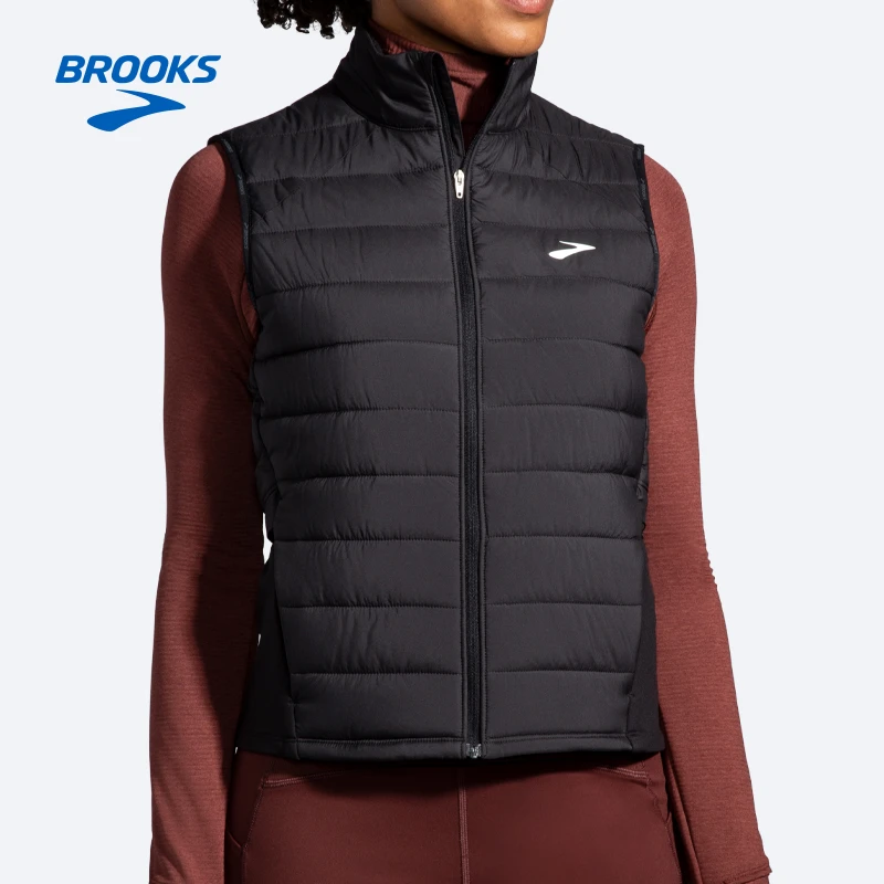 BROOKS布鲁克斯跑步马甲女子上衣保暖运动服舒适柔软衣服背心马甲